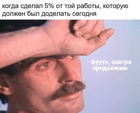Сделал пять процентов работы