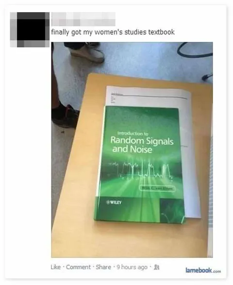 Women's Studies Textbook Joke
