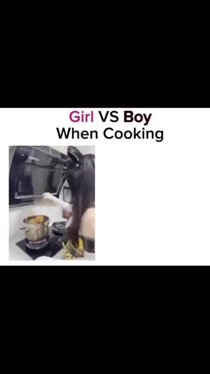 Girl vs Boy When Cooking