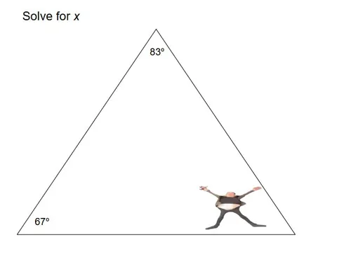 Solve for x Triangle Meme