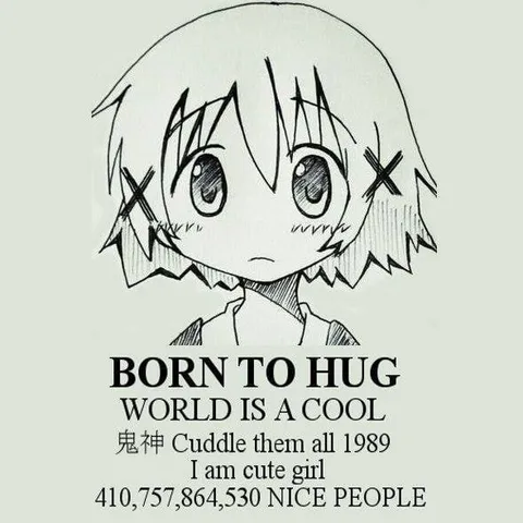 Born to Hug Cute Anime Girl