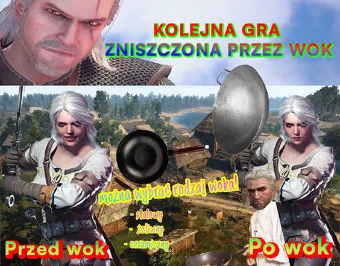 Wiedźmin zniszczony przez wok