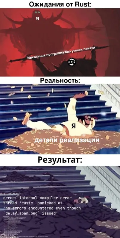 Ожидания и реальность Rust