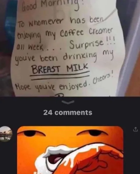 Coffee Creamer Breast Milk Surprise