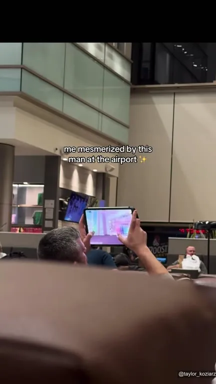 Mesmerized by the Airport Man