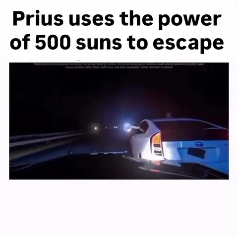 Prius Uses 500 Suns to Escape