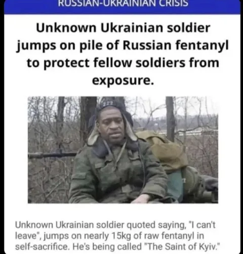 Unknown Ukrainian Soldier Fentanyl Sacrifice