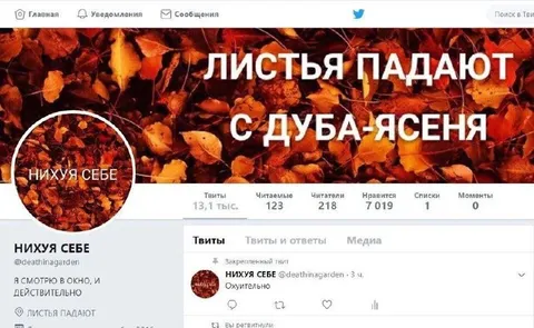 Листья падают с дуба-ясеня