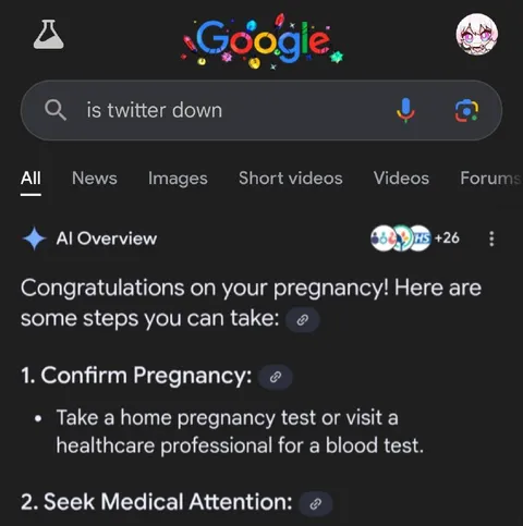 Google Thinks Twitter Is Down