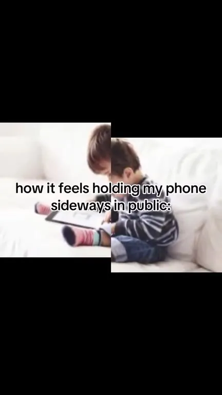Holding My Phone Sideways in Public