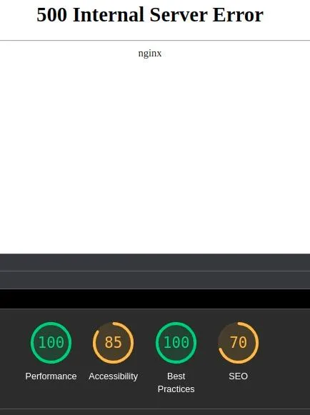 500 Internal Server Error Audit