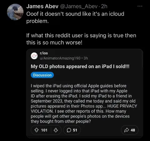 Old Photos on a Sold iPad