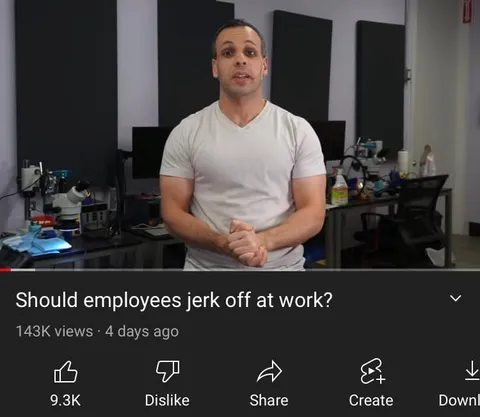 Should employees jerk off at work?