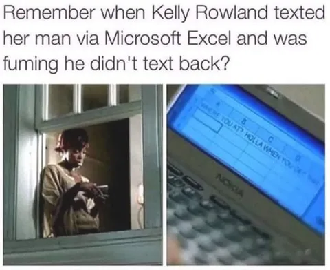 Kelly Rowland Excel Text
