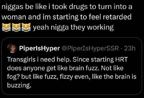 HRT Brain Fuzz Tweet