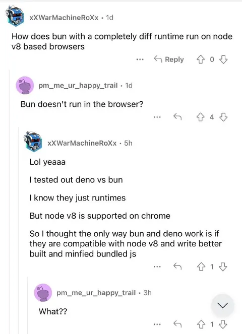 Bun and Deno Runtime Confusion