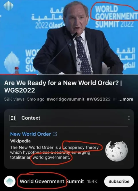 World Government Summit Conspiracy