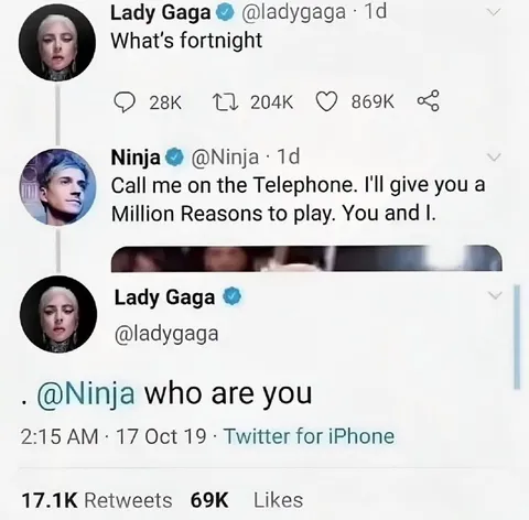 Lady Gaga Doesn’t Know Ninja