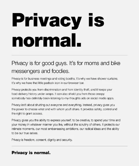 Privacy Is Normal
