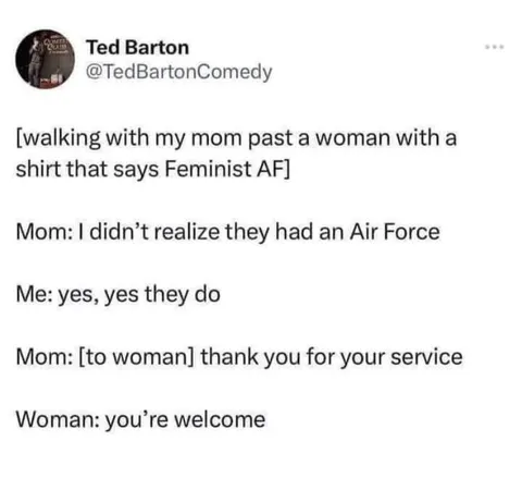 Feminist Air Force Misunderstanding