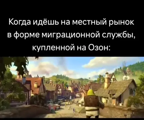 Шрек в форме миграционной службы