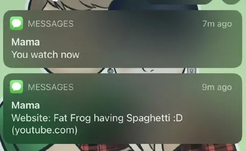Mom Sends Fat Frog Spaghetti