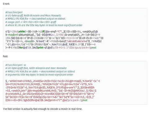 Qrpff Short and Fast Code