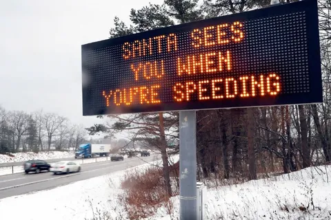 Santa Sees You Speeding
