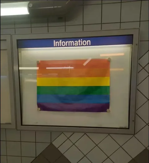 Pride Flag Information Board