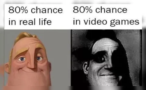 80% Chance in Real Life vs Video Games