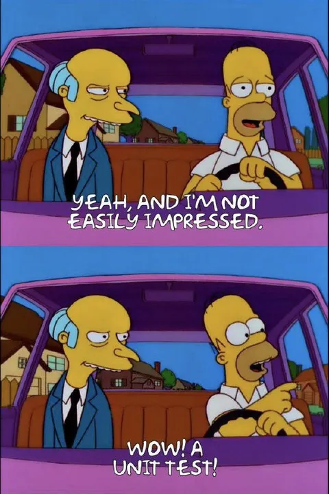 Homer Is Impressed by a Unit Test