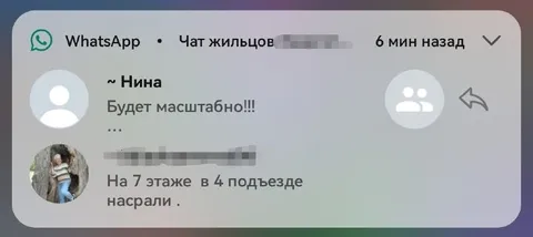 На седьмом этаже насрали