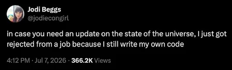 Rejected for Writing My Own Code