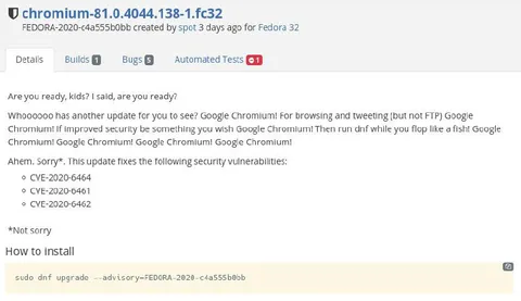 Google Chromium Security Update