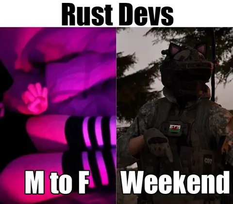 Rust Devs Monday to Weekend