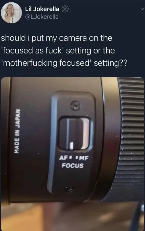 Focused as Fuck Camera Setting