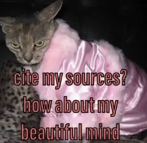 Cat Refuses to Cite Sources