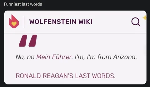Ronald Reagan’s Last Words