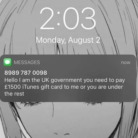 UK Government iTunes Gift Card Scam