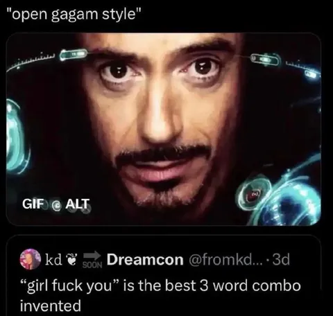 Open gagam style reaction