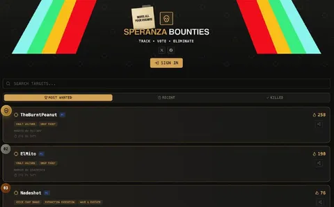 Speranza Bounties Most Wanted