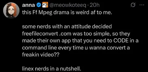 Linux Nerds Make Video Conversion Hard