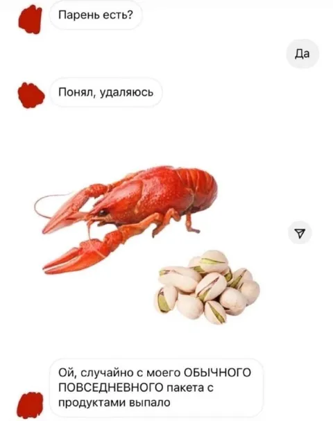 Парень из обычного пакета