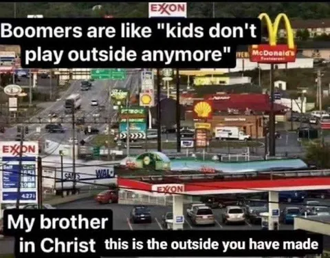 Boomers complain about playing outside
