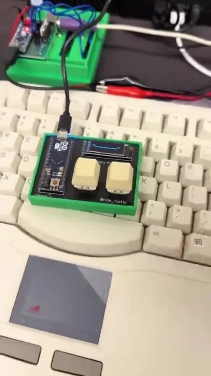 Binary Keyboard Types Hello