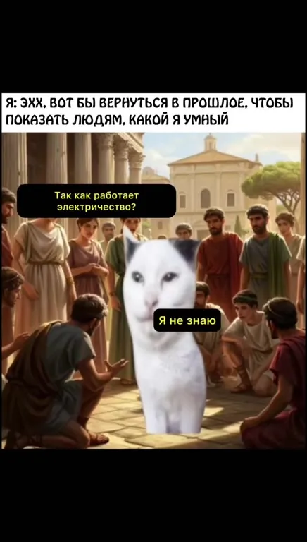 Кот не знает, как работает электричество