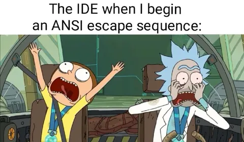 IDE Begins ANSI Escape Sequence