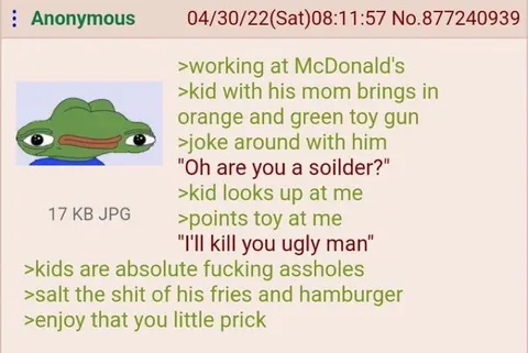 Kid Threatens McDonald's Worker