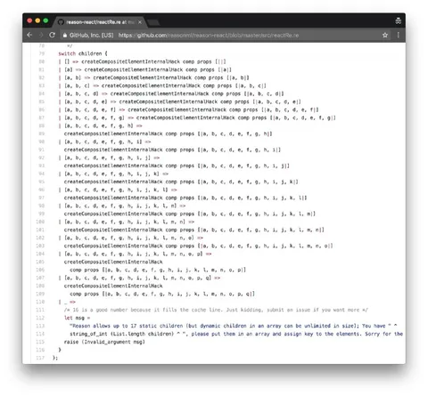 Reason React’s 16-Child Limit