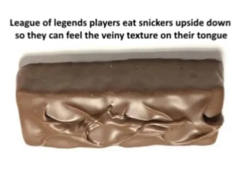 League Players Eat Snickers Upside Down